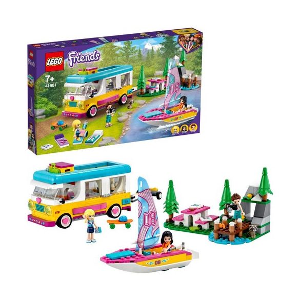 Forest Camper Van and Sailboat