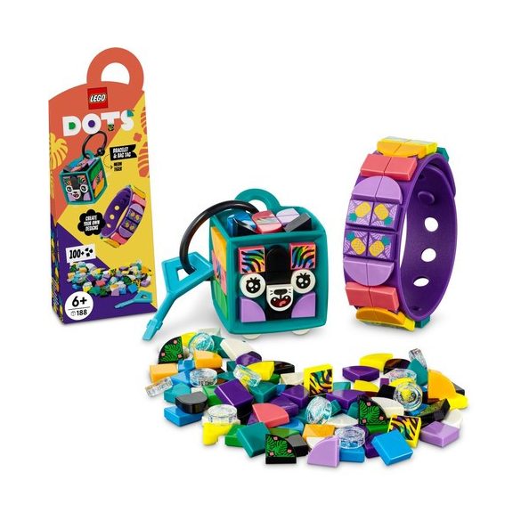 Neon Tiger Bracelet & Bag Tag